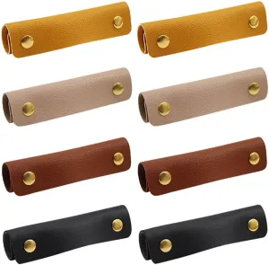 8 Pieces Handbag Handle Leather Wrap Cover, Luggage Bag Grip Protector Saddle, Soft Purse Strap Pad Identifier for Shopping Bag Travel Bag Suitcase Tote Bag