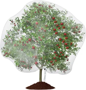 9.8 X 9.8FT Large Fruit Tree Netting with Zipper, Garden Insect Netting Bags Blueberry Bush Bird Barrier Mesh with Drawstring, Tomato Plant Bushes Protector Covers