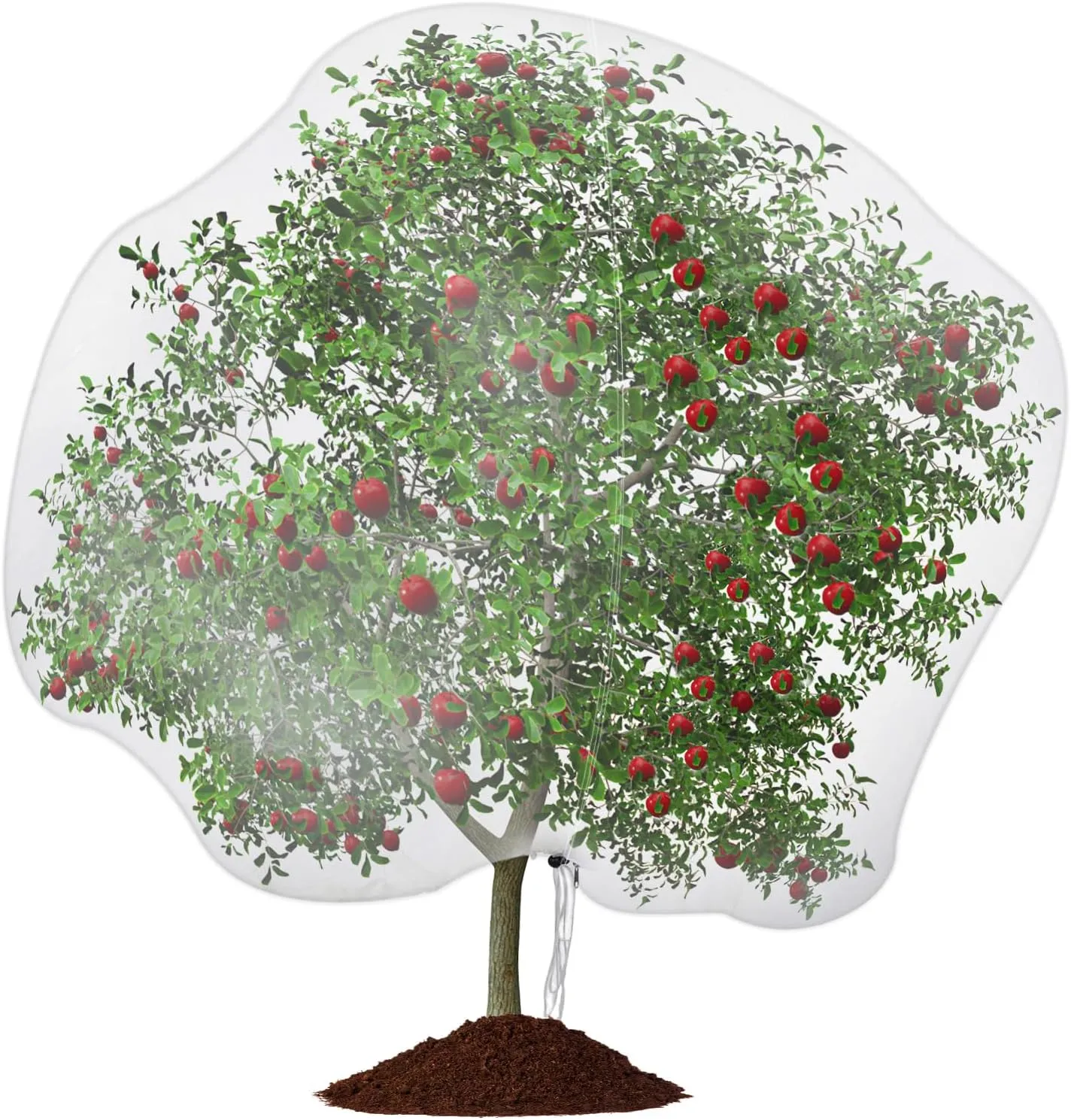 9.8 X 9.8FT Large Fruit Tree Netting with Zipper, Garden Insect Netting Bags Blueberry Bush Bird Barrier Mesh with Drawstring, Tomato Plant Bushes Protector Covers