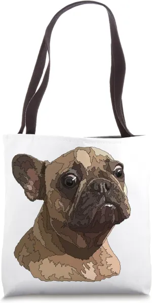 A Humorously Surprised Frenchie Dog Tote Bag