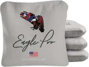ACA Synergy Pro Dual Sided Cornhole Bags | Eagle Gray Design | Set of (4) All-Weather Resin Filled Stick & Slide Corn Hole Bags