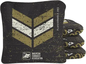 ACA Synergy Pro Dual Sided Cornhole Bags | Whisky Tango Foxtrot Design | Set of (4) All-Weather Resin Filled Stick & Slide Corn Hole Bags