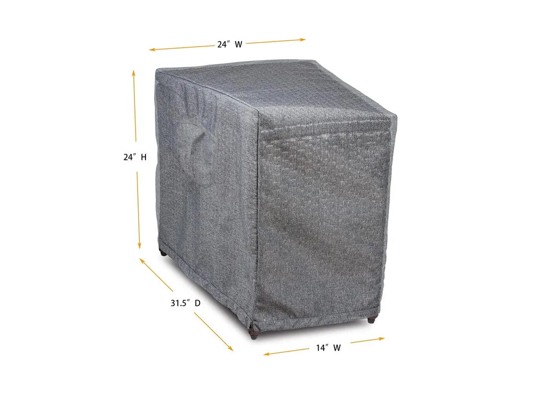 Accent Table Cover - 14"(F)/24"(B) W x 31.5" D x 24.5" H- Platinum By Shield