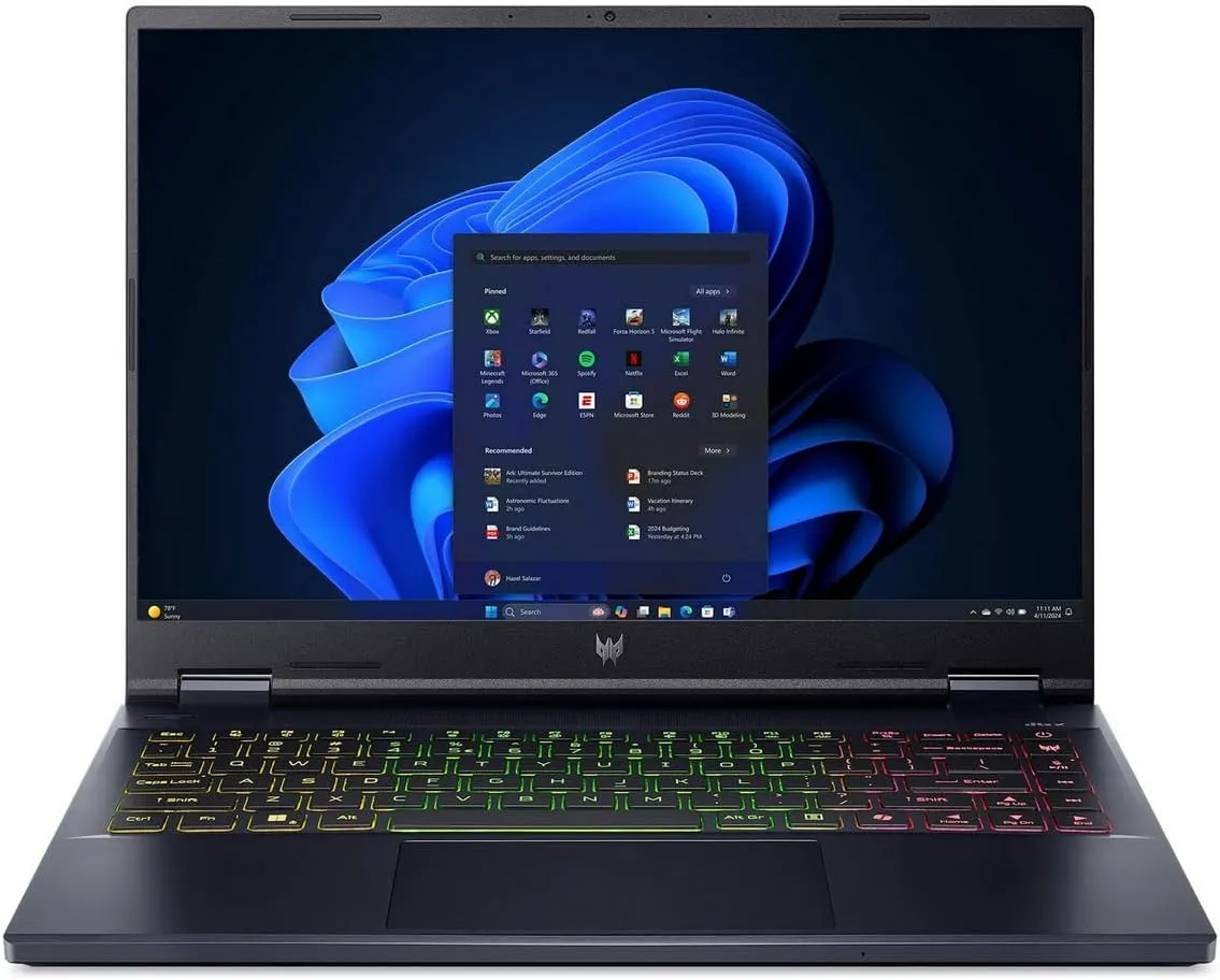 Acer Predator Helios Neo 14 Gaming AI PC Laptop 14.5" WQXGA (2560x1600) 120Hz (100% sRGB, G-SYNC) Intel 16-core Ultra 7 155H 16GB RAM 1TB SSD GeForce RTX 4070 RGB Backlit Win11Pro ICP Hub w/Copilot AI