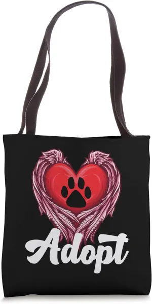 Adopt Red Wings Rescue Paws Bark Pet Abandoned Dog Breed Top Tote Bag