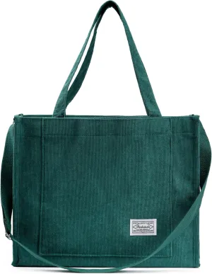 Aesthetic Corduroy Tote Bag Small Vintage Women Crossbody Bag Square Handbag Everyday Bag Mini Travel Shoulder Bag