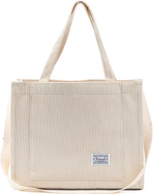 Aesthetic Corduroy Tote Bag Small Vintage Women Crossbody Bag Square Handbag Everyday Bag Mini Travel Shoulder Bag
