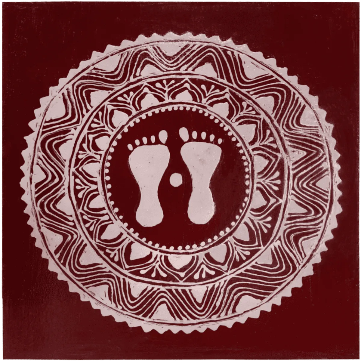Aesthetic Spectacle: Aipan Art on Wooden Easel by Ruchi Nainwal