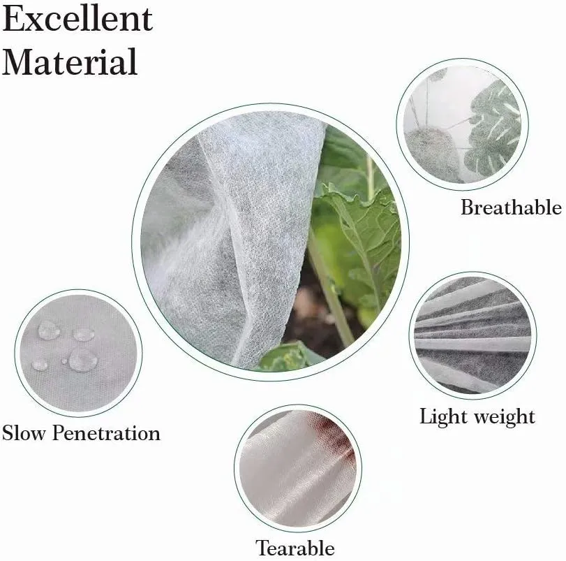 Agfabric Plant Covers Freeze Protection 1.5oz 84"x72" Warm Worth Tree/Shrub Cover,Protecting Bag for Frost Protection,White