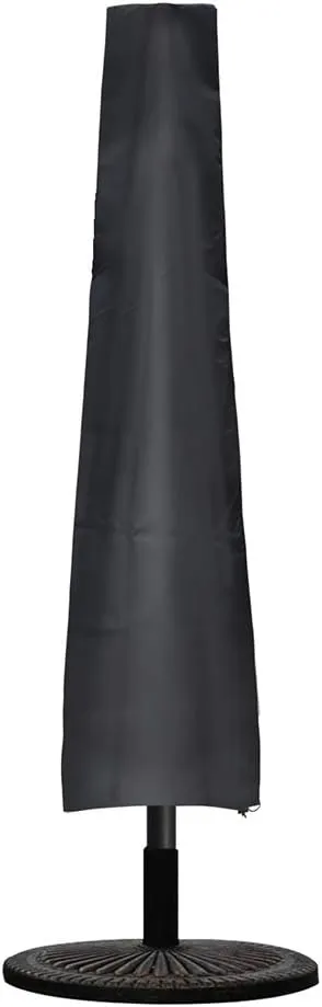 Ailelan Umbrella Cover, 600D Oxford Fabric Patio Umbrella Cover, Waterproof Outdoor Umbrella Cover with Zipper for 7ft to 11ft Garden Outdoor Umbrella, Black