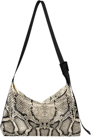 ALAZA Black White Snake Skin Animal Print Womens Tote Bag Leather Shoulder Bag For Women Men Large Hobo Cross Body Bags Handbag