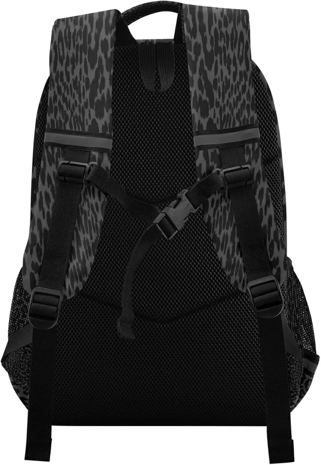 ALAZA Dark Gray Leopard Cheetah Print Backpack For women Bookbag Travel Daypack