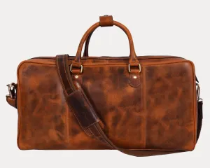 Algiers Leather Duffle Bag 18" - Caramel Brown
