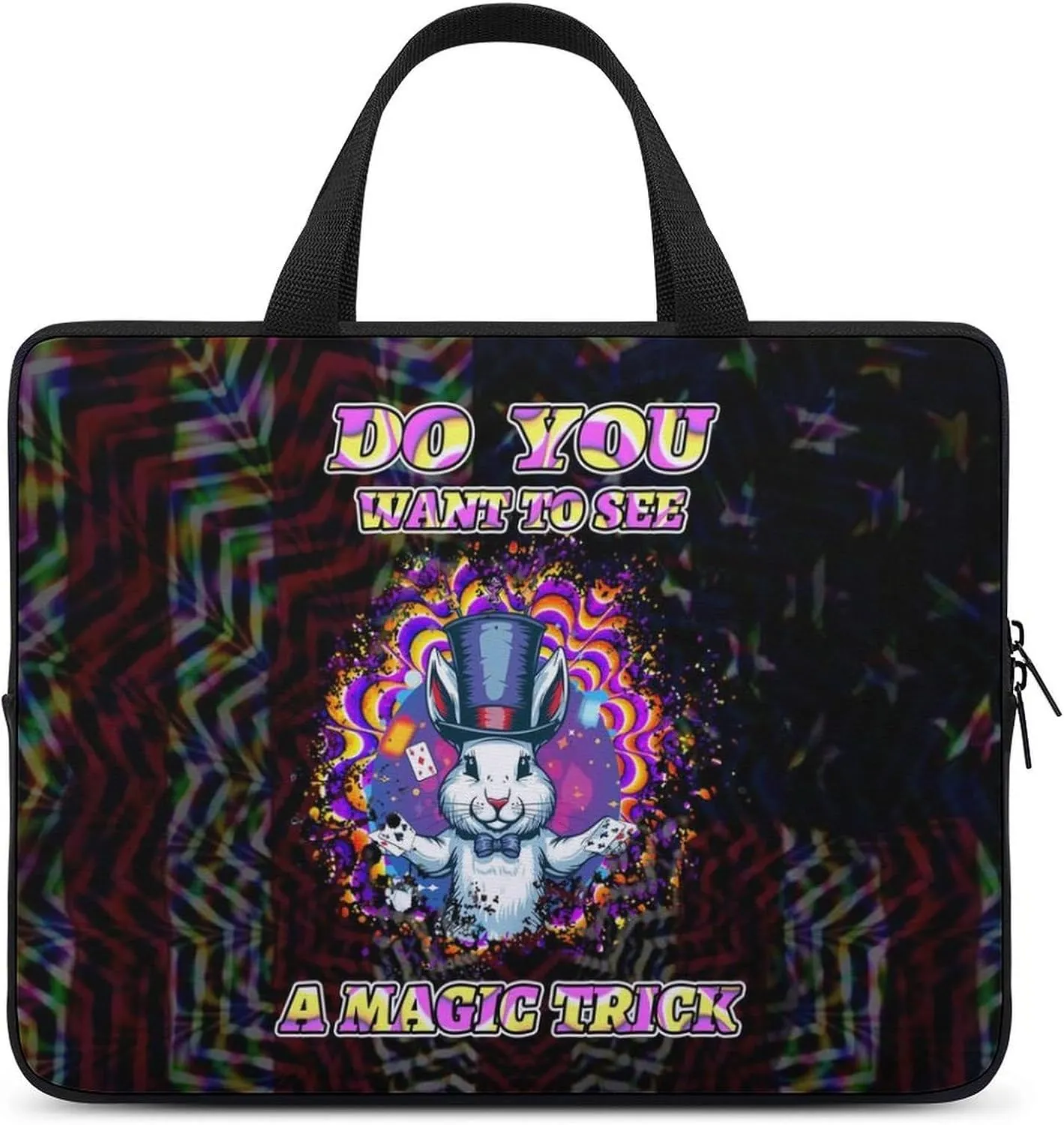 American Flag Magic And Illusion Laptop Bag Laptop Case Computer Messenger Bag with Adjustable Shoulder Strap