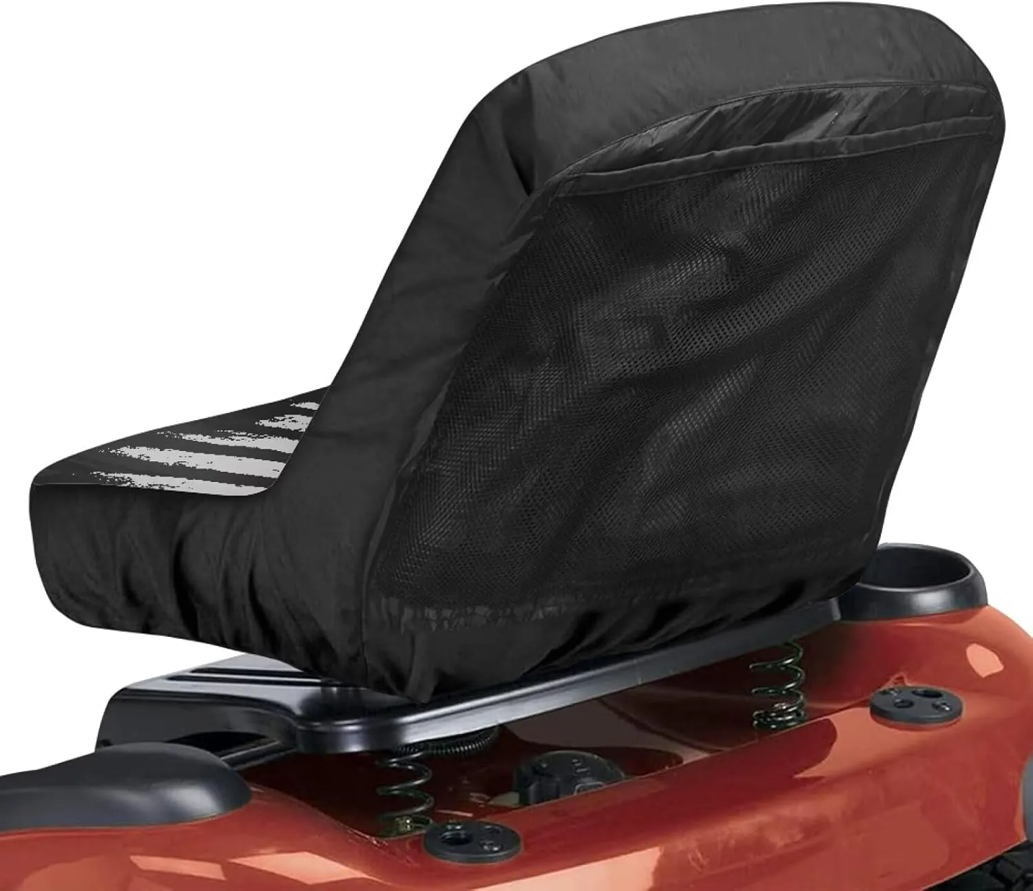 American Flag Riding Lawn Mower Cushion Seat Cover, Universal Lawn Mower Seat Cover with Storage Bag Easy to Install Medium