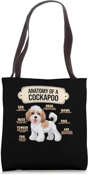 anatomy of A Cockapoo Breed Dog Pet Hound Lover Tote Bag