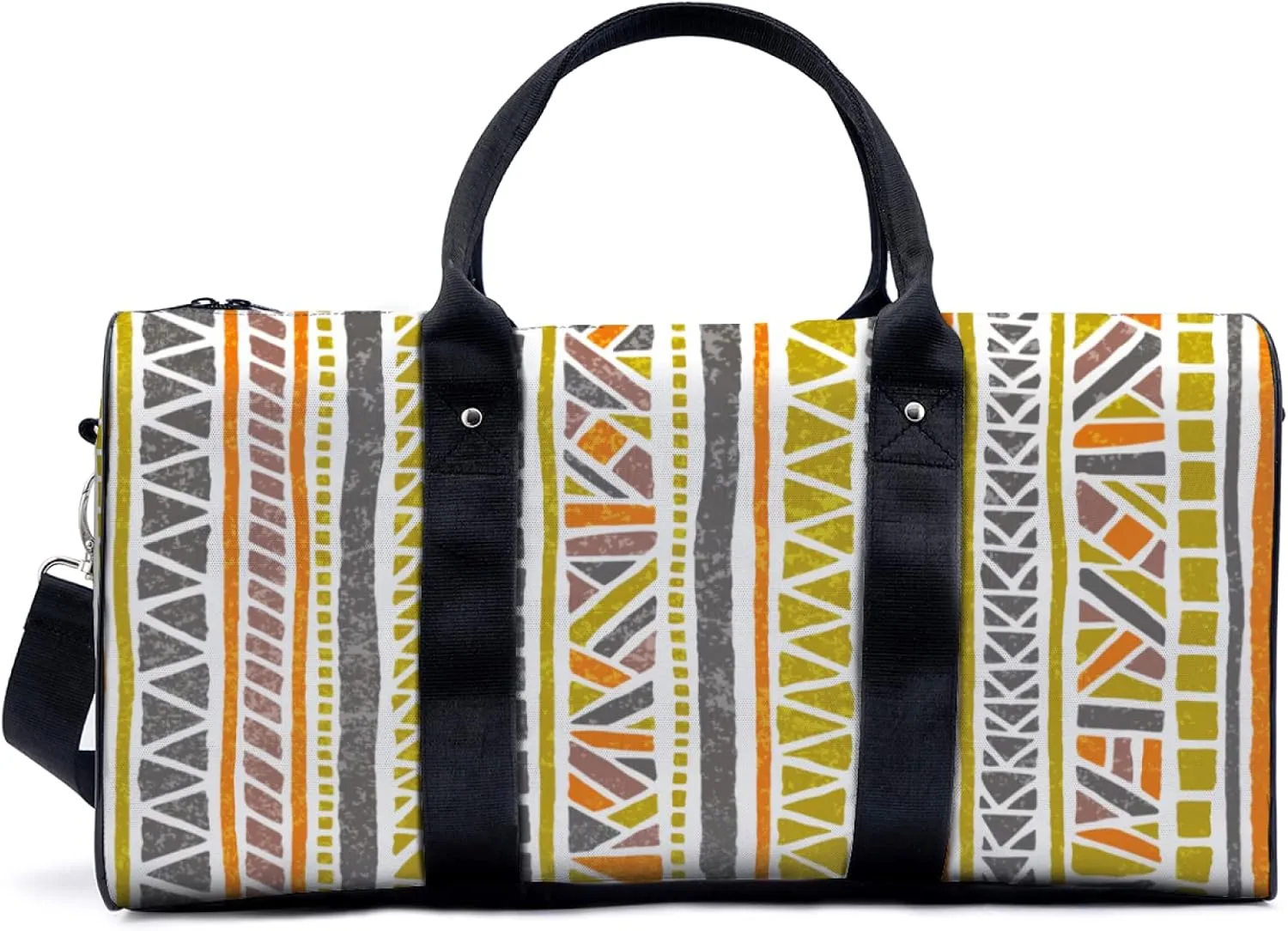 Ancient Egyptian Symbols Travel Luggage Duffel Bag with Adjustable Strap Egyptian Symbol Sports Bag Lightweight Canvas Gym Tote Bag for Men and Women