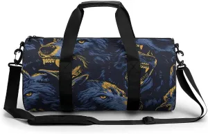 Angry Werewolves Gym Bag for Women Men Travel Duffle Bag Carry on Weekender Tote Bag Lightweight