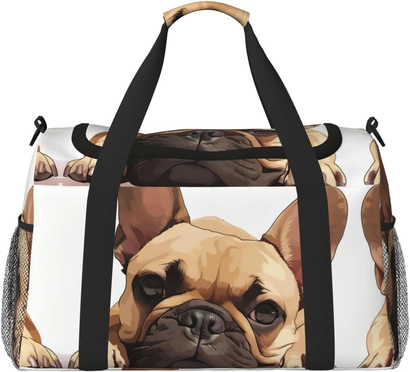 animal dog french bulldog print Weekender Overnight Carry On Bag Gym Luggage Bag Duffel Bag for Travel Women