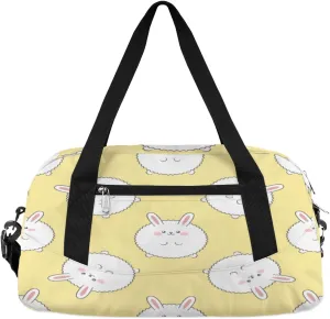 Animal Rabbit Hare Kids Duffle Bag for Boys Girls Overnight Travel Bag Kids Duffel Bags Ballet Weekender Bag for School Gym Sport Sleepover Carry On Bag