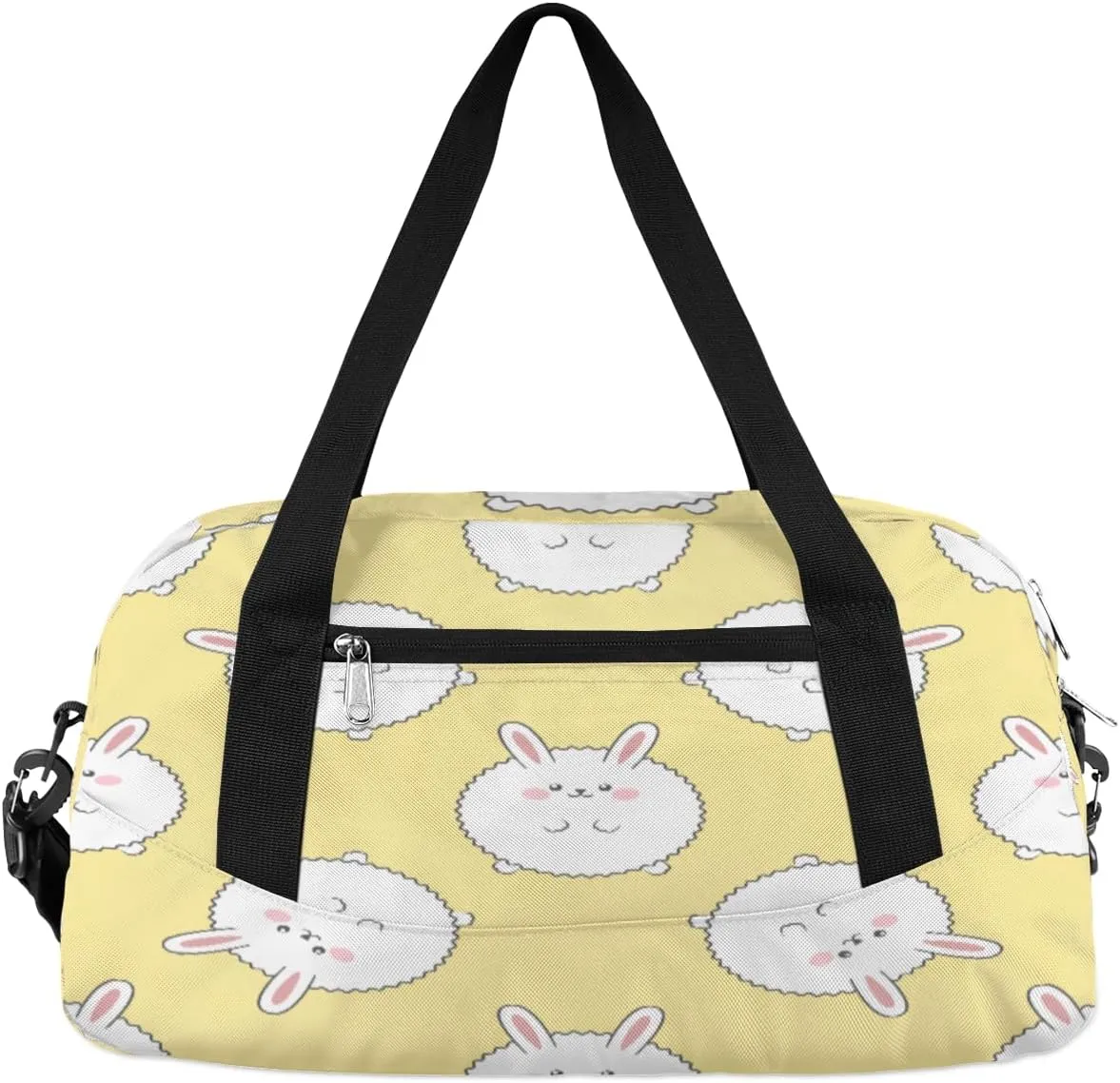 Animal Rabbit Hare Kids Duffle Bag for Boys Girls Overnight Travel Bag Kids Duffel Bags Ballet Weekender Bag for School Gym Sport Sleepover Carry On Bag