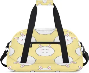 Animal Rabbit Hare Kids Duffle Bag for Kids Boys Girls Overnight Travel Bag Kids Duffel Bags Ballet Weekender Bag for School Gym Sport Sleepover Bag