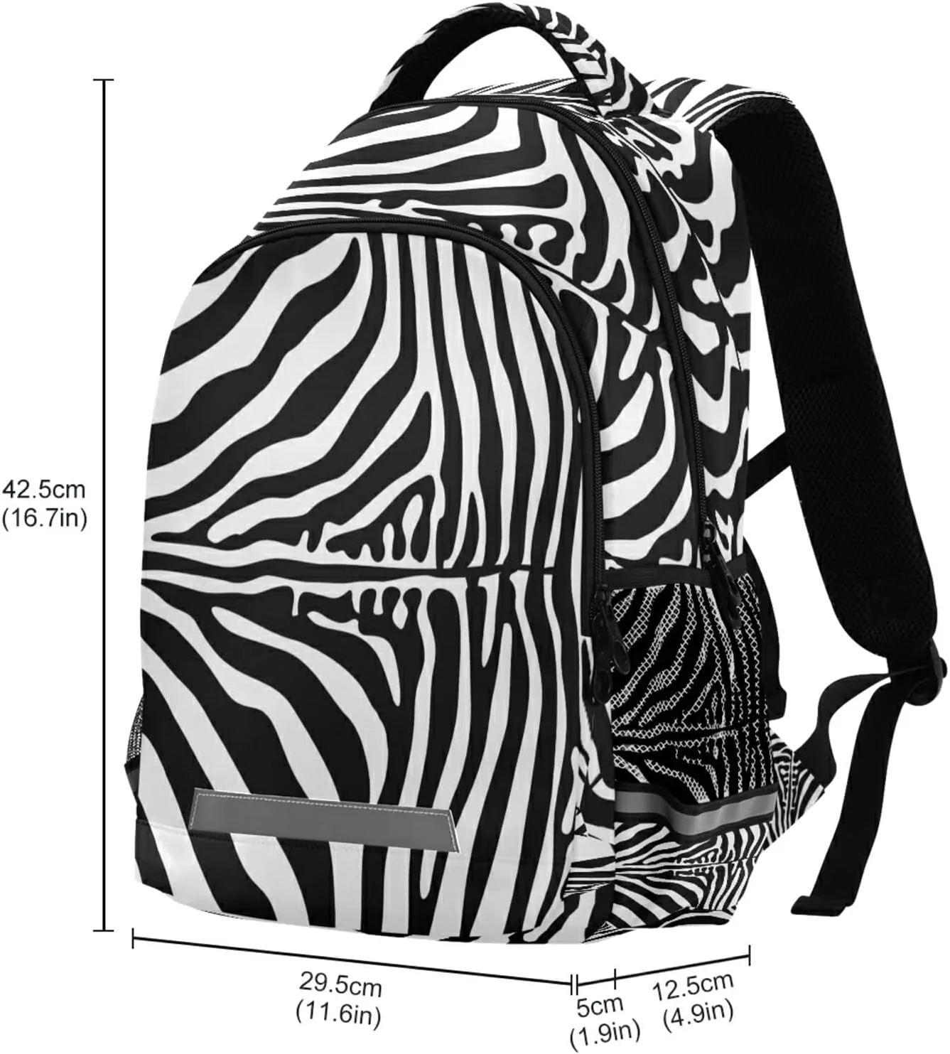 Animal Zebra Print Backpacks Travel Laptop Daypack School Book Bag for Men Women Teens Kids
