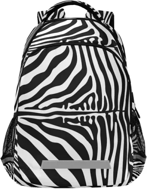 Animal Zebra Print Backpacks Travel Laptop Daypack School Book Bag for Men Women Teens Kids