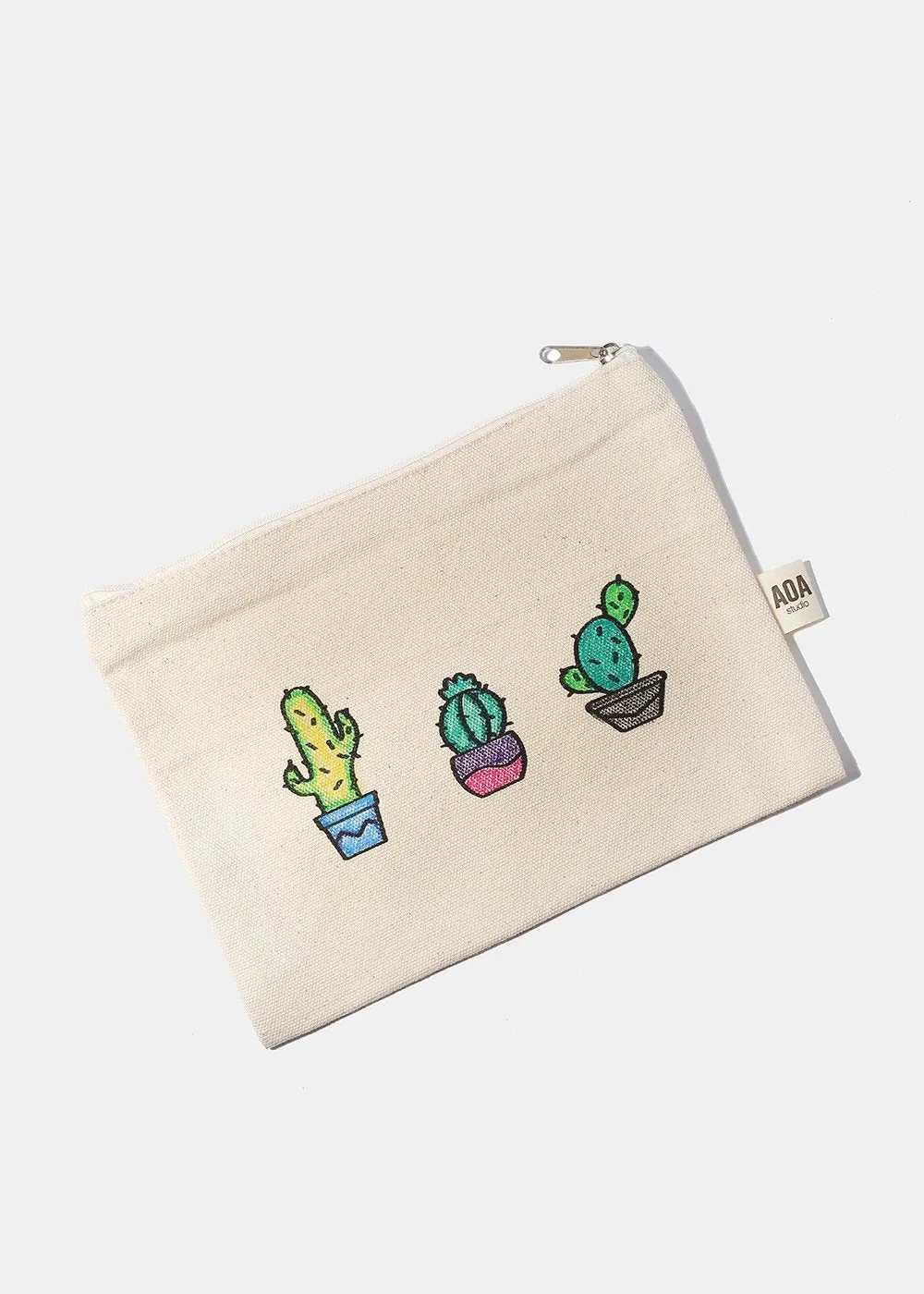 AOA Canvas Pouch - Cactus Sketch