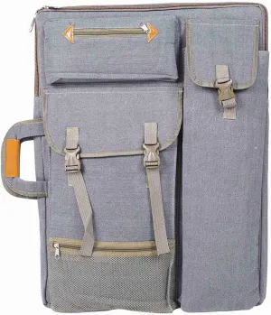Art Bag, Art Portfolio Case Paint Organizer Art Case Art Portfolio Case Art Supply Painting Bag Backpack Storage 66 X 50cm (Grey)