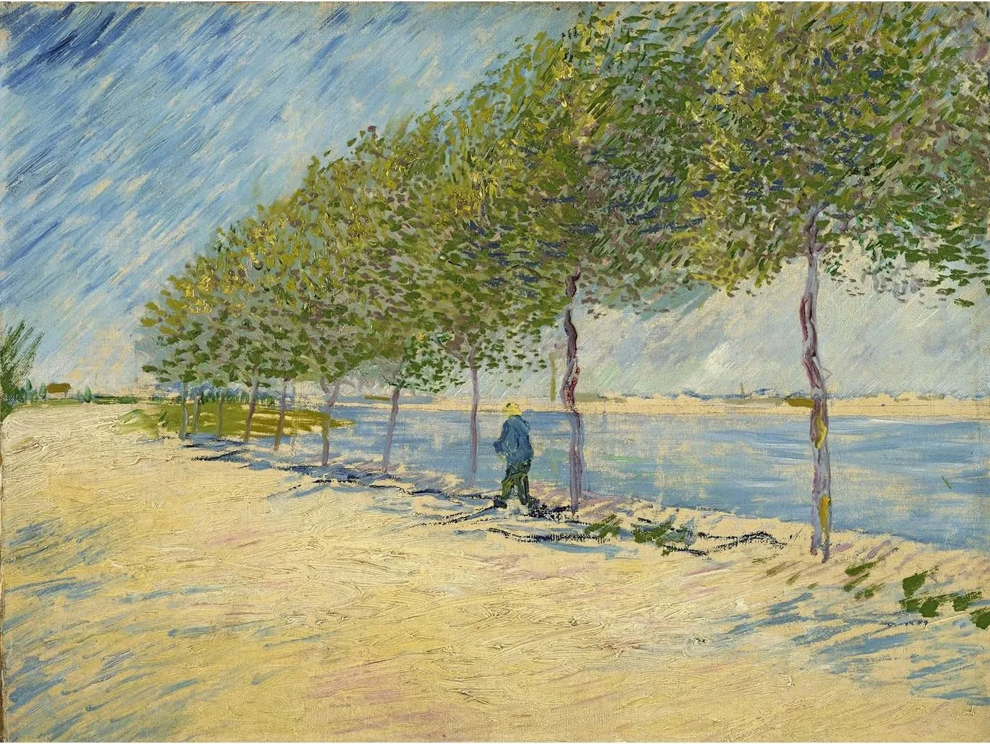 ARTICULOZY Giclee Print Rolled - Van Gogh - Along the Seine - 24x32 Inch Canvas Wall Decor Art Print