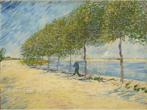 ARTICULOZY Giclee Print Rolled - Van Gogh - Along the Seine - 24x32 Inch Canvas Wall Decor Art Print