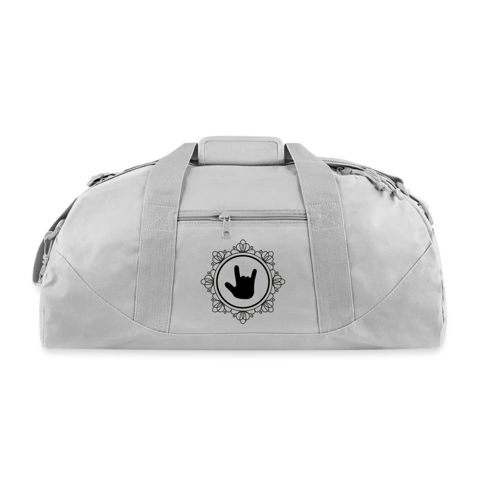 ASL Bag "ILY Elegant" Polyester Sign Language Duffle Bag