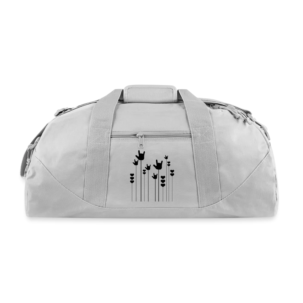 ASL Bag "ILY Sprout" Polyester Sign Language Duffle Bag