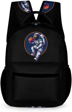 Astronaut Slam Dunk Basketball Space Travel Laptop Backpack Durable Computer Bag Daypack for Men Women