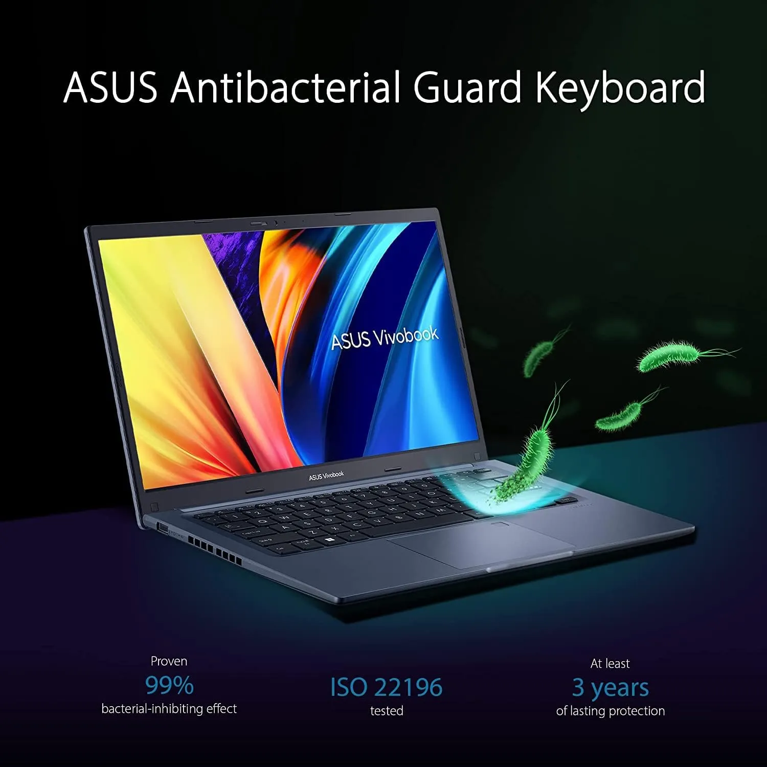 ASUS Vivobook 14/inch FHD Laptop Intel 12th Gen 6 Cores i3-1215U Up to 4.4 GHz, 12GB RAM 512GB SSD, Fingerprint,WiFi6, Windows 11, Blue  GM Accessories