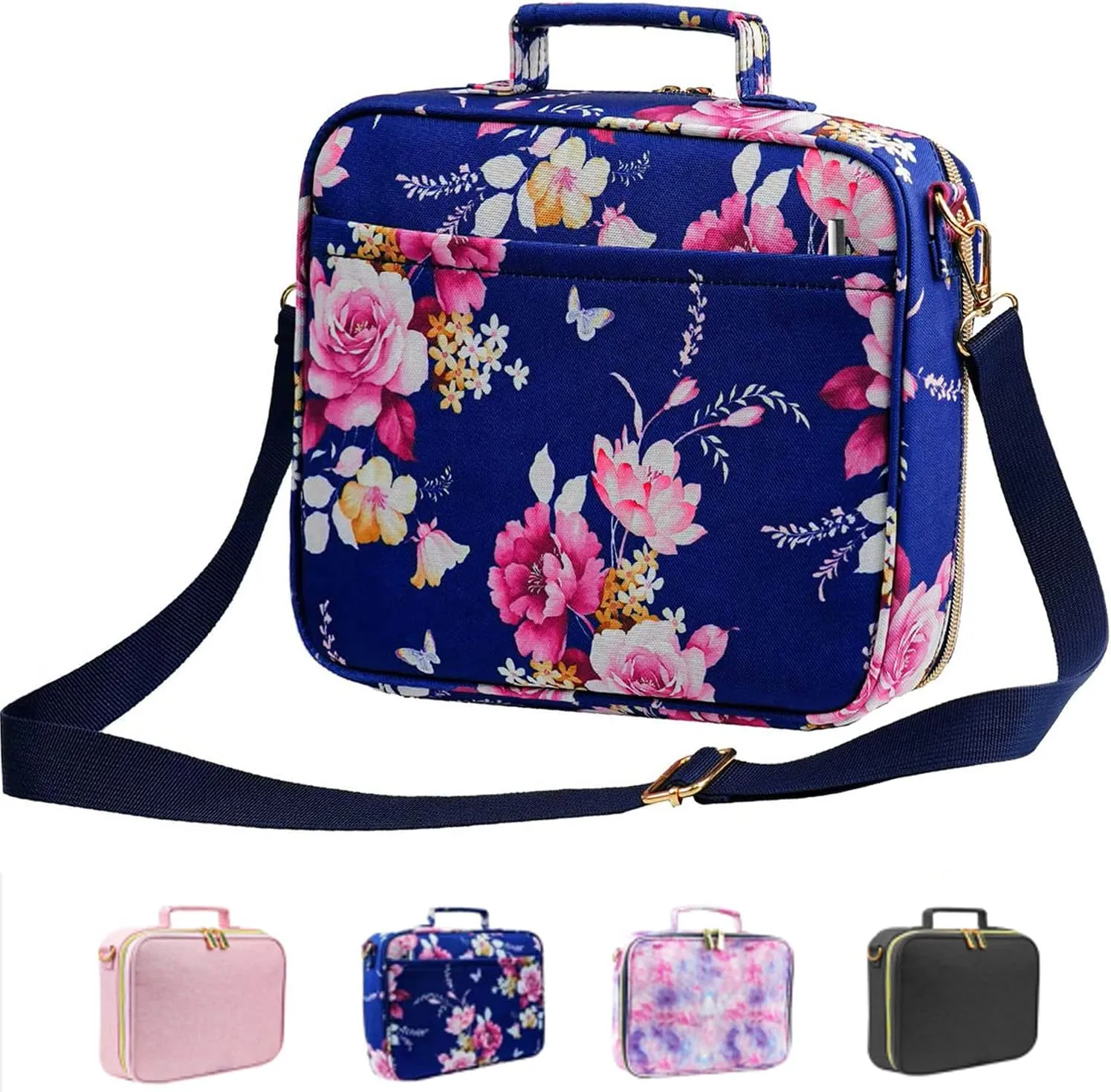 ATDIAG Bible Cover for Women,Carrying Book Case Church Bag Bible Protective with Handle and Zippered Pocket Adjustable Shoulder Strap,Perfect Gifts for Church Religious