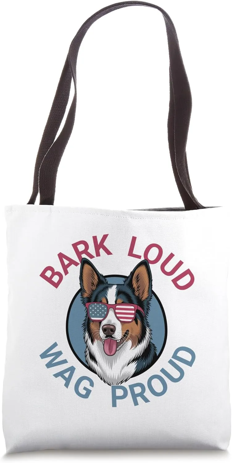 Australian Shepherd Dog Lover Owner Bark Loud Wag Proud Tote Bag