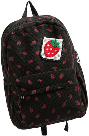 Back Packs，Japanese Styles Backpack Large Capacity Daypacks Travel Bag Student School Bag Lovely Strawberry Backpack Laptop Bag