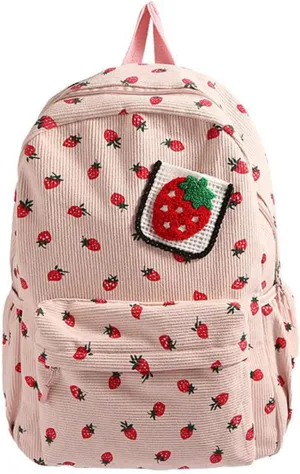 Back Packs，Japanese Styles Backpack Large Capacity Daypacks Travel Bag Student School Bag Lovely Strawberry Backpack Laptop Bag