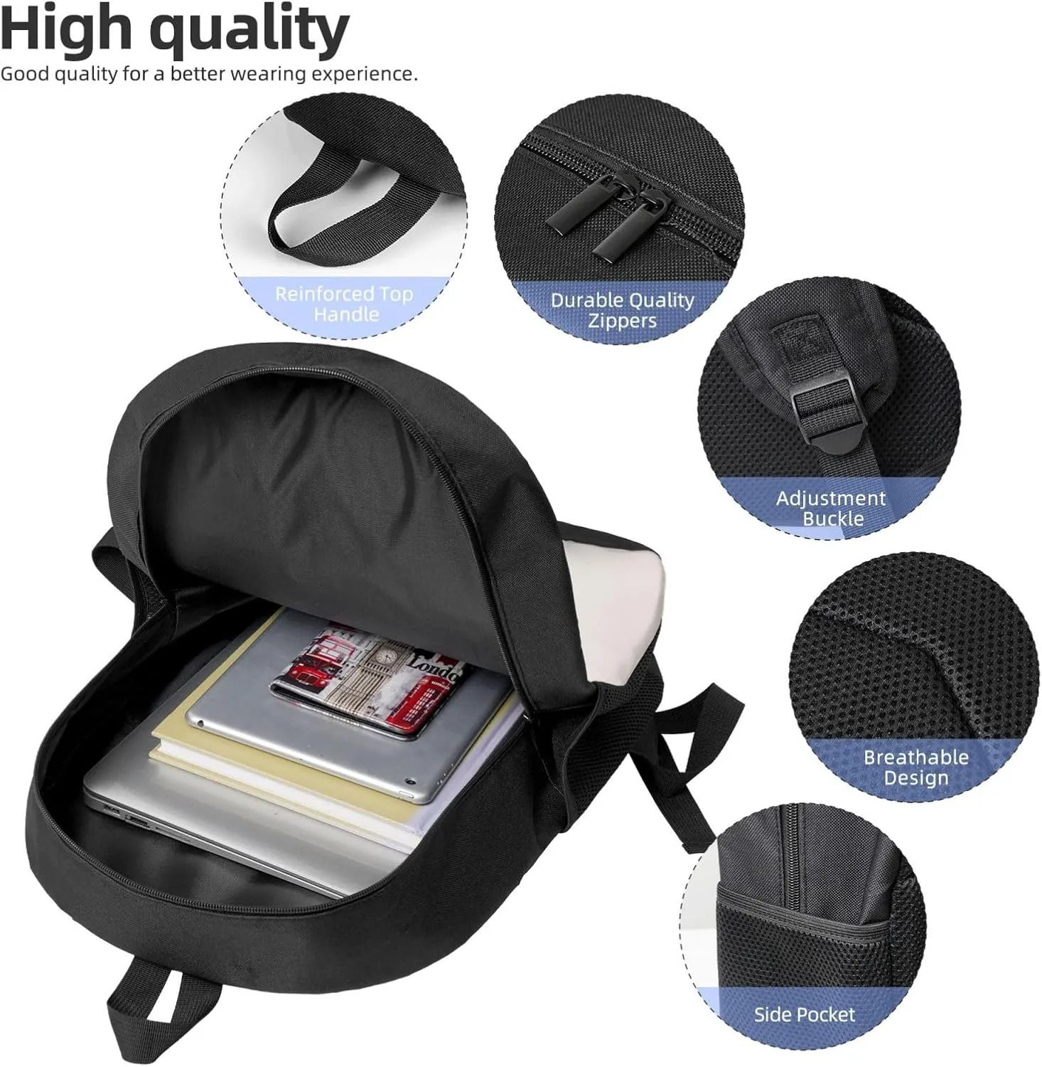Backpack Cute Graphic Red Lips Travel Casual Laptop Backpack 17 inch Waterproof Hiking Daypack for Men Women