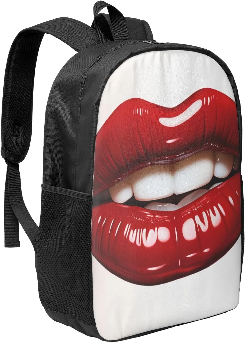 Backpack Cute Graphic Red Lips Travel Casual Laptop Backpack 17 inch Waterproof Hiking Daypack for Men Women