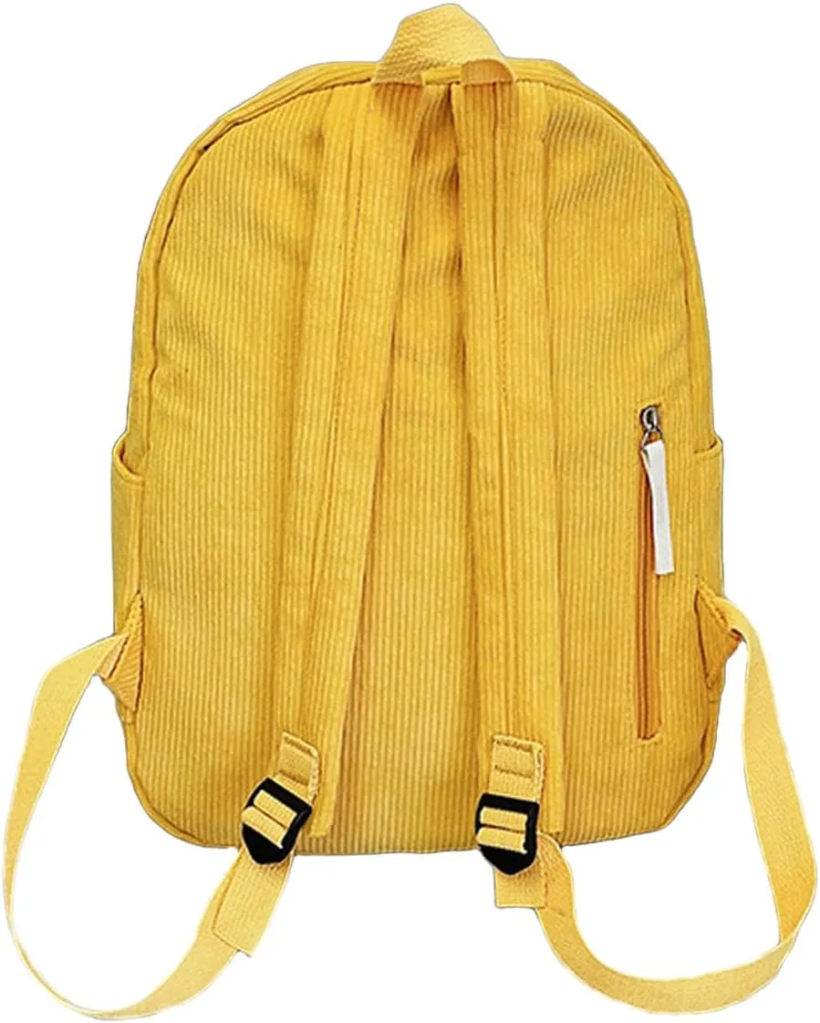 Backpack Trendy Y2K Stars Cute Aesthetic Backpack College Laptop Backpack Casual Travel Daypack for Teens (Yellow)
