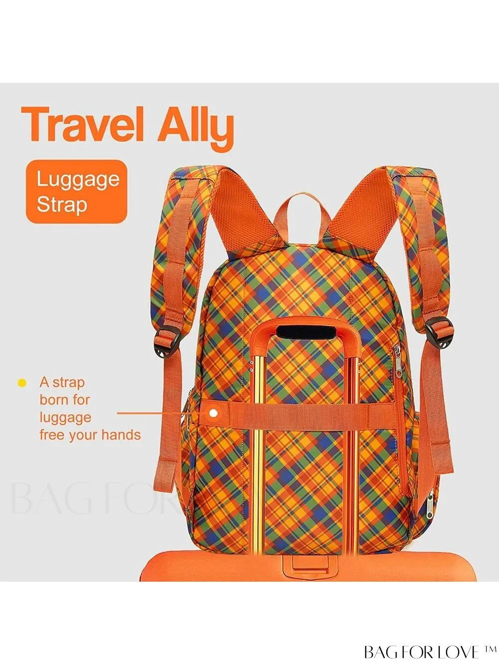 BagForLove - Stylish Paisley Womens Travel Backpack - Functional, Lightweight, & Airline Approved