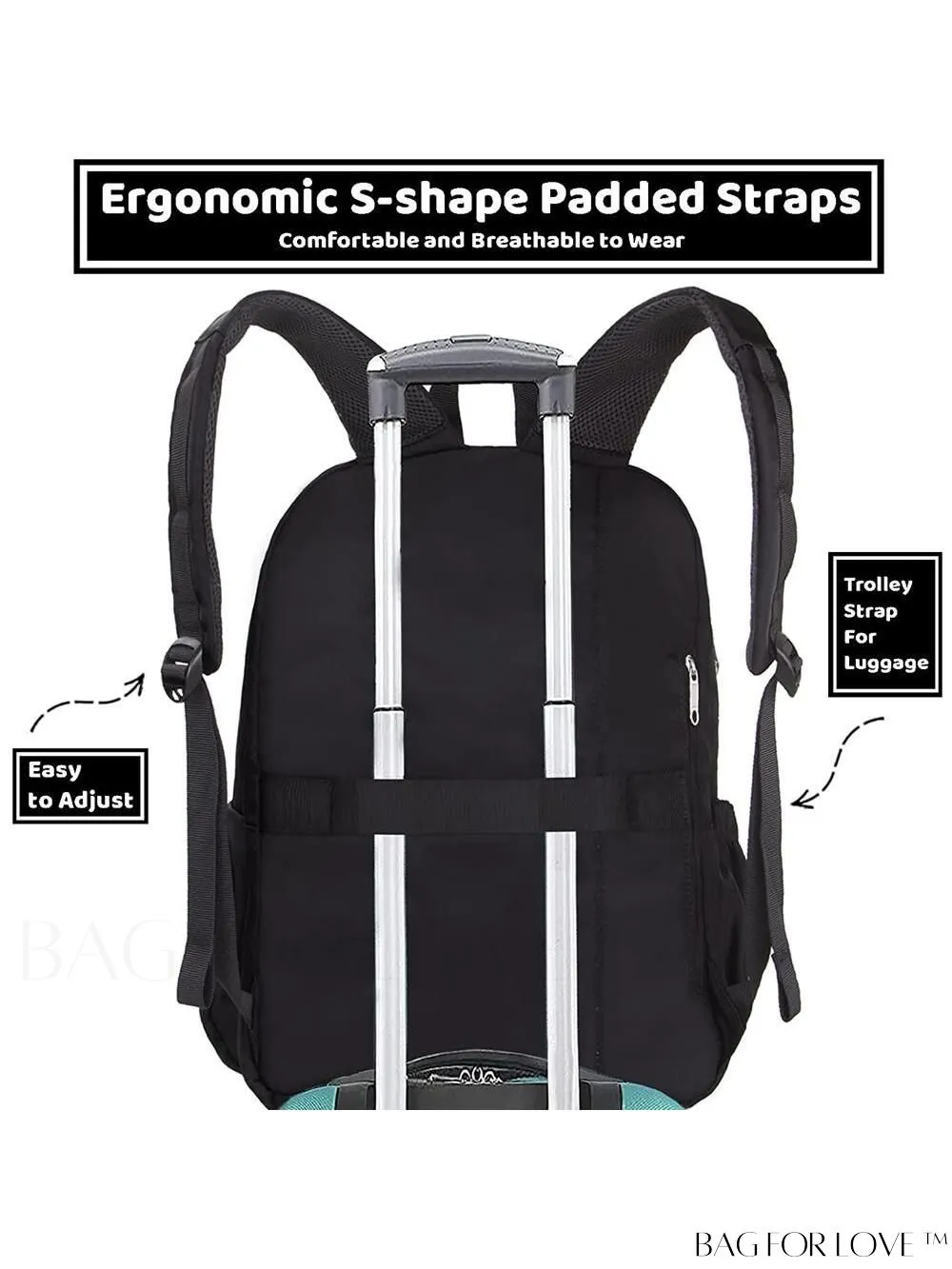 BagForLove - Stylish Paisley Womens Travel Backpack - Functional, Lightweight, & Airline Approved