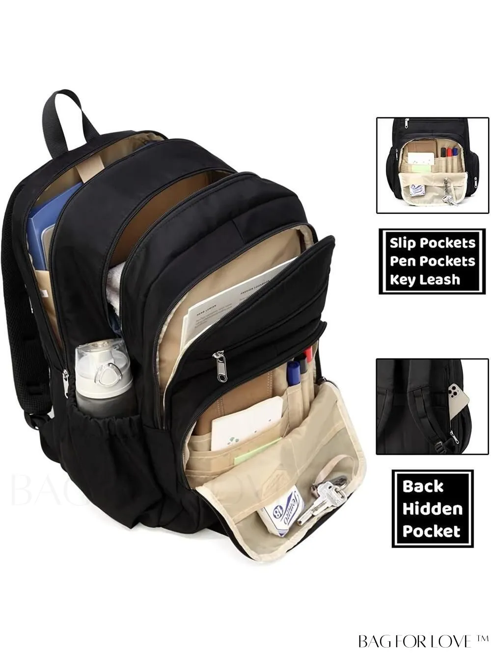 BagForLove - Stylish Paisley Womens Travel Backpack - Functional, Lightweight, & Airline Approved