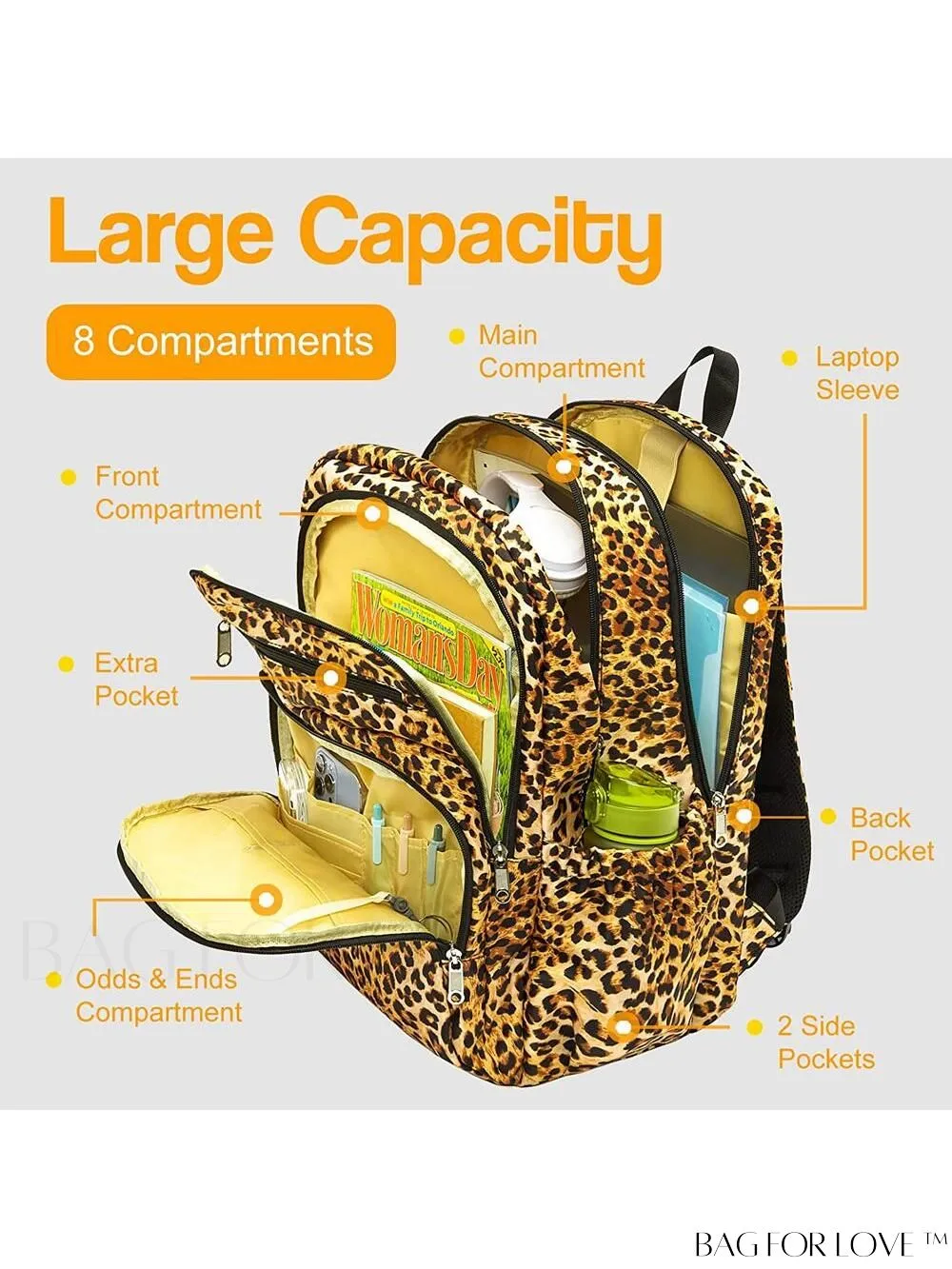BagForLove - Stylish Paisley Womens Travel Backpack - Functional, Lightweight, & Airline Approved