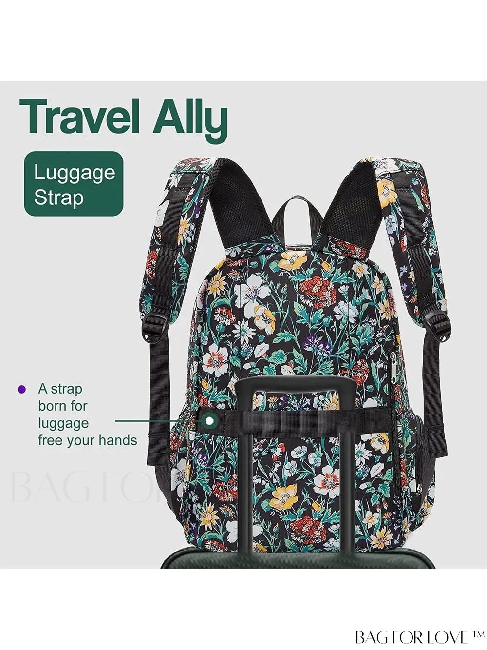 BagForLove - Stylish Paisley Womens Travel Backpack - Functional, Lightweight, & Airline Approved