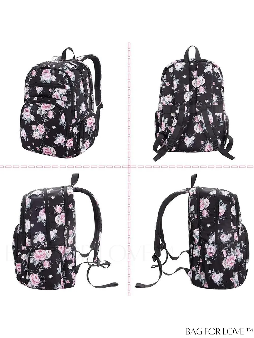 BagForLove - Stylish Paisley Womens Travel Backpack - Functional, Lightweight, & Airline Approved