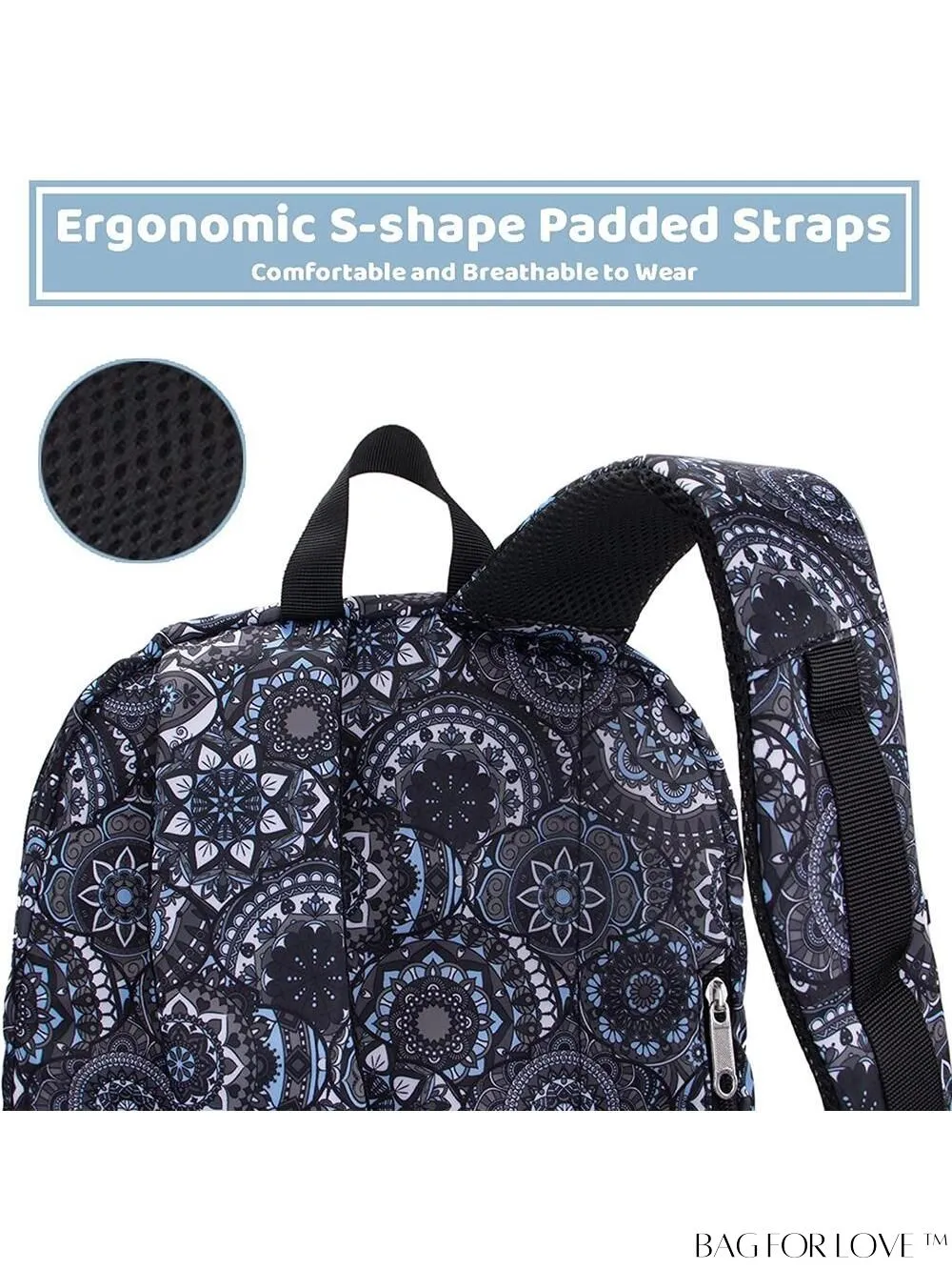 BagForLove - Stylish Paisley Womens Travel Backpack - Functional, Lightweight, & Airline Approved